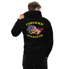 Forklift Superhero Certified Forklift Operator 1FGY Unisex Hoodie