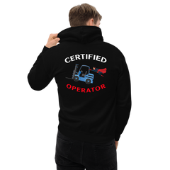 Forklift Superhero Certified Forklift Operator NFWBR Unisex Hoodie