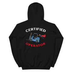 Forklift Superhero Certified Forklift Operator NFWBR Unisex Hoodie