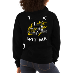 Trucker in Flames Truck Wit Me BlkW Unisex Hoodie