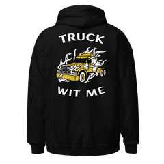 Trucker in Flames Truck Wit Me GW B Unisex Hoodie