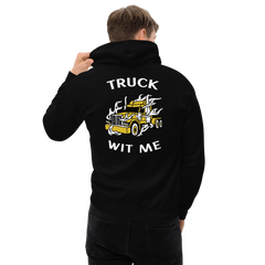 Trucker in Flames Truck Wit Me GW B Unisex Hoodie