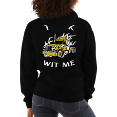 Trucker in Flames Truck Wit Me GW B Unisex Hoodie