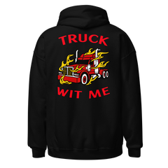 Trucker in Flames Truck Wit Me NFRR Unisex Hoodie