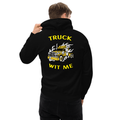 Trucker in Flames Truck Wit Me NFGY Heavy Unisex Hoodie