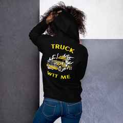 Trucker in Flames Truck Wit Me NFGY Heavy Unisex Hoodie