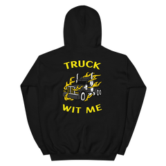 Trucker in Flames Truck Wit Me NFBlkY Unisex Hoodie