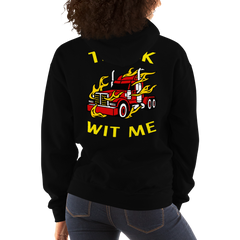 Trucker in Flames Truck Wit Me NFRY Unisex Hoodie