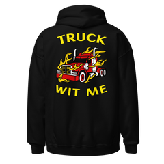 Trucker in Flames Truck Wit Me NFRY Unisex Hoodie