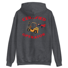 Forklift Superhero, Certified Forklift Operator NFGR Unisex Hoodie