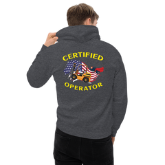 Forklift Superhero Certified Forklift Operator 1FGY Unisex Hoodie