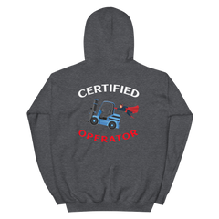 Forklift Superhero Certified Forklift Operator NFWBR Unisex Hoodie