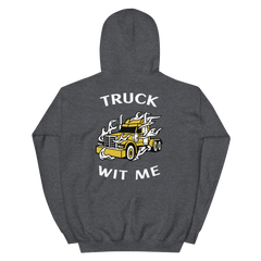 Trucker in Flames Truck Wit Me GW B Unisex Hoodie