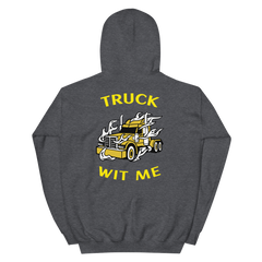 Trucker in Flames Truck Wit Me NFGY Heavy Unisex Hoodie