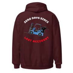 Forklift Ninja Zero Days Since Last Accident WBR Unisex Hoodie