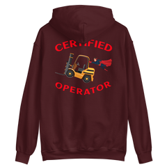 Forklift Superhero, Certified Forklift Operator NFGR Unisex Hoodie