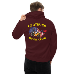 Forklift Superhero Certified Forklift Operator 1FGY Unisex Hoodie