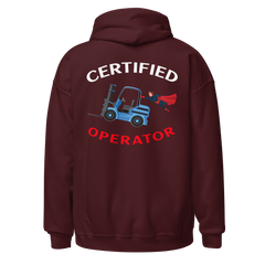 Forklift Superhero Certified Forklift Operator NFWBR Unisex Hoodie