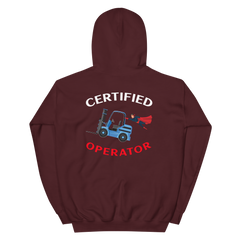 Forklift Superhero Certified Forklift Operator NFWBR Unisex Hoodie