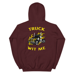 Trucker in Flames Truck Wit Me NFBlkY Unisex Hoodie