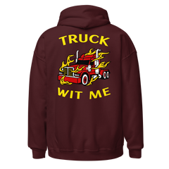 Trucker in Flames Truck Wit Me NFRY Unisex Hoodie