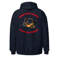 Forklift Ninja Zero Days Since Last Accident GR Unisex Hoodie