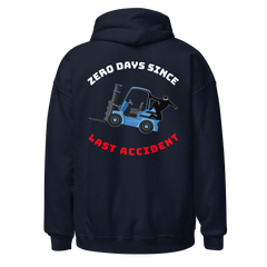 Forklift Ninja Zero Days Since Last Accident WBR Unisex Hoodie