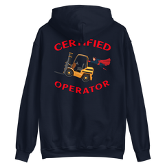 Forklift Superhero, Certified Forklift Operator NFGR Unisex Hoodie