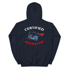 Forklift Superhero Certified Forklift Operator NFWBR Unisex Hoodie