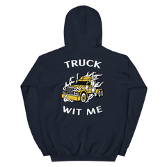 Trucker in Flames Truck Wit Me GW B Unisex Hoodie