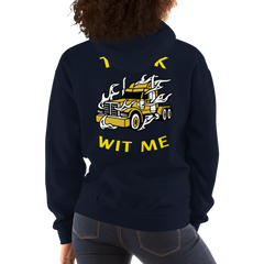 Trucker in Flames Truck Wit Me NFGY Heavy Unisex Hoodie