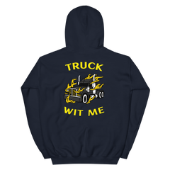 Trucker in Flames Truck Wit Me NFBlkY Unisex Hoodie