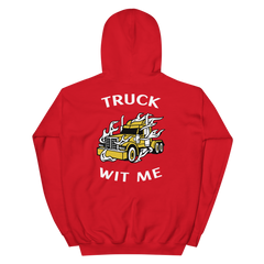 Trucker in Flames Truck Wit Me GW B Unisex Hoodie