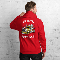 Trucker in Flames Truck Wit Me GW B Unisex Hoodie