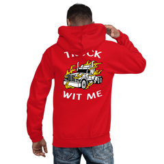 Trucker in Flames Truck Wit Me NFWW Unisex Hoodie