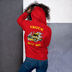 Trucker in Flames Truck Wit Me NFGY Heavy Unisex Hoodie