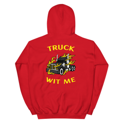 Trucker in Flames Truck Wit Me NFBlkY Unisex Hoodie