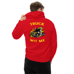 Trucker in Flames Truck Wit Me NFBlkY Unisex Hoodie