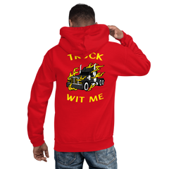 Trucker in Flames Truck Wit Me NFBlkY Unisex Hoodie