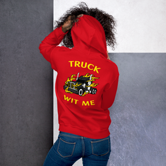 Trucker in Flames Truck Wit Me NFBlkY Unisex Hoodie