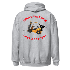 Forklift Ninja Zero Days Since Last Accident GR Unisex Hoodie