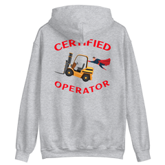 Forklift Superhero, Certified Forklift Operator NFGR Unisex Hoodie