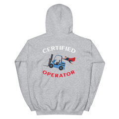 Forklift Superhero Certified Forklift Operator NFWBR Unisex Hoodie