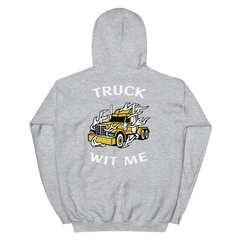 Trucker in Flames Truck Wit Me GW B Unisex Hoodie