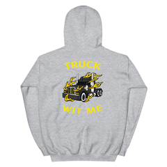 Trucker in Flames Truck Wit Me NFBlkY Unisex Hoodie