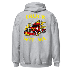 Trucker in Flames Truck Wit Me NFRY Unisex Hoodie