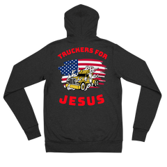 American Trucker, Truckers for Jesus GR, Industry Clothing, Unisex zip hoodie
