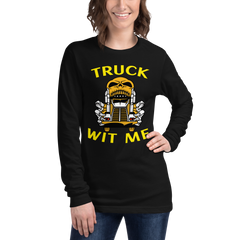 Trucker Skull Truck Wit Me NFGY Unisex Long Sleeve Tee