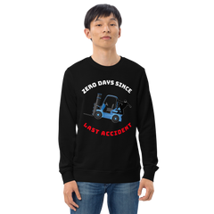 Forklift Ninja Zero Days Since Last Accident WBR Unisex organic sweatshirt