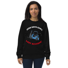 Forklift Ninja Zero Days Since Last Accident WBR Unisex organic sweatshirt